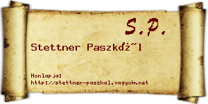 Stettner Paszkál névjegykártya